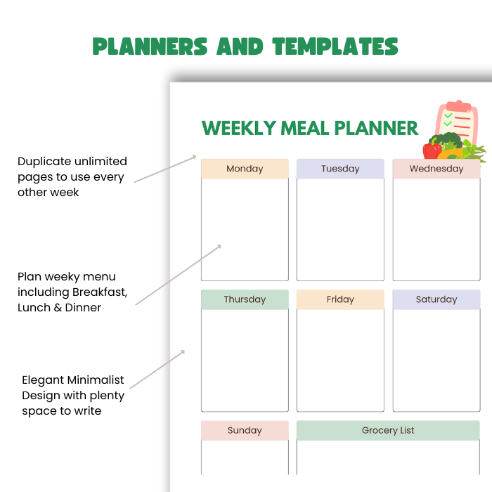 MySmart Meal Planner - Printable Bundle