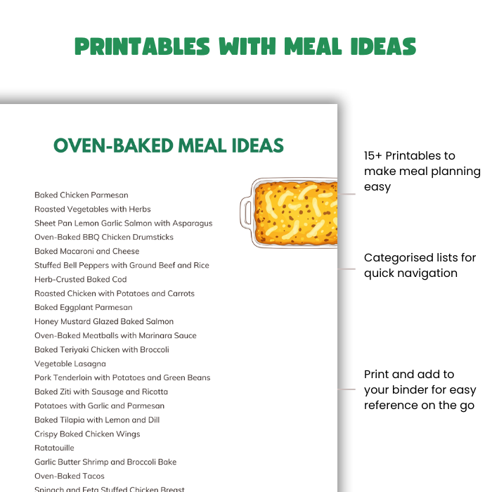 MySmart Meal Planner - Printable Bundle