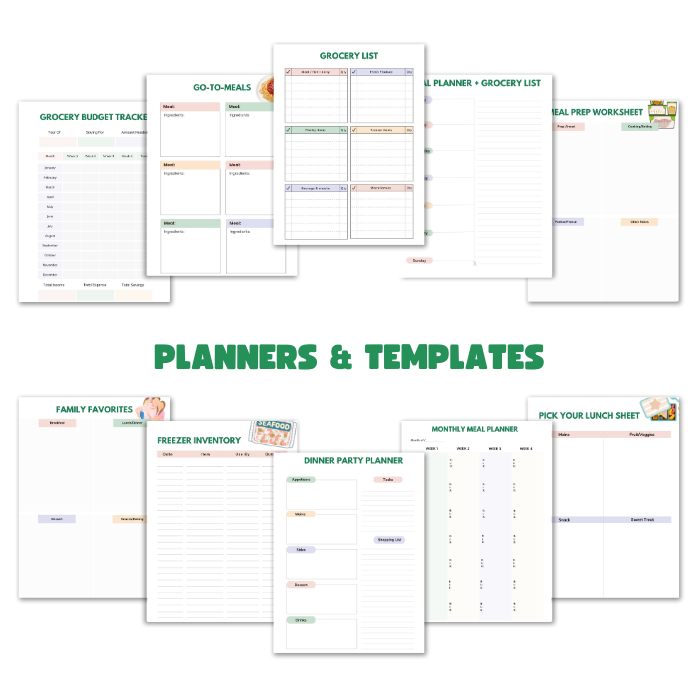 MySmart Meal Planner - Printable Bundle